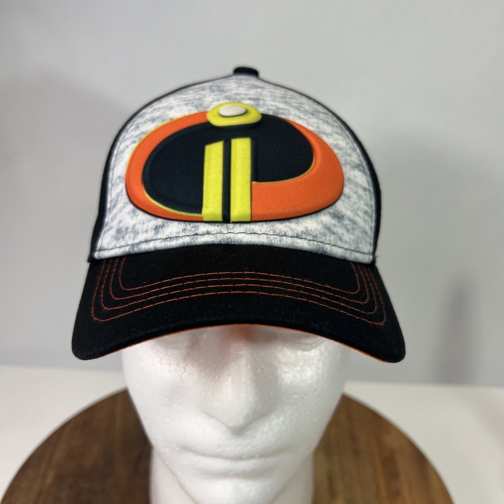 The Incredibles‎ 2 II Black 3D Pop Hat Cap Dash Embroidered Snapback. NWT